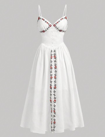Rochie medie SHEIN, alb