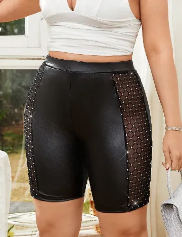 Pantaloni scurti SHEIN CURVE, negru Negru