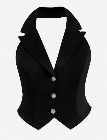 Blazer SHEIN CURVE, negru Negru