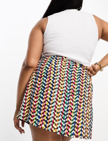 Fusta ASOS Curve, mix culori