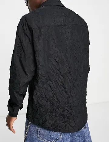Camasa Oversize ASOS, negru Negru