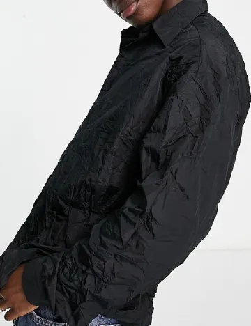 Camasa Oversize ASOS, negru Negru