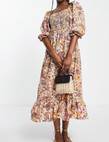 Rochie medie Miss Selfridge, floral print