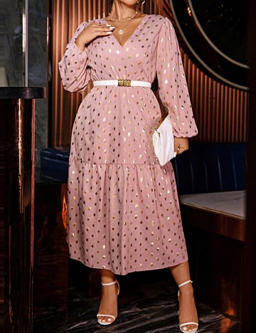 Rochie medie SHEIN CURVE, roz