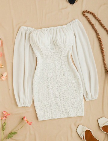 Rochie scurta SHEIN, alb
