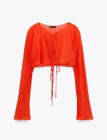 Top Zara, portocaliu