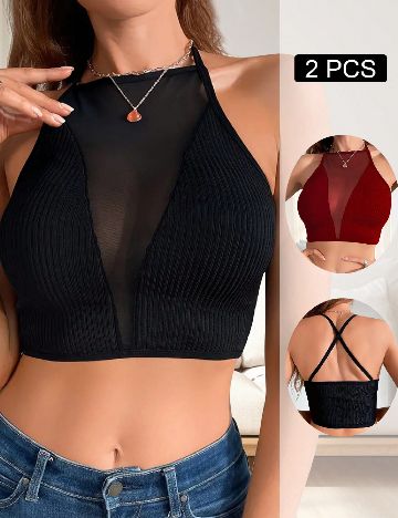 Set topuri 2 bucati SHEIN, mix culori