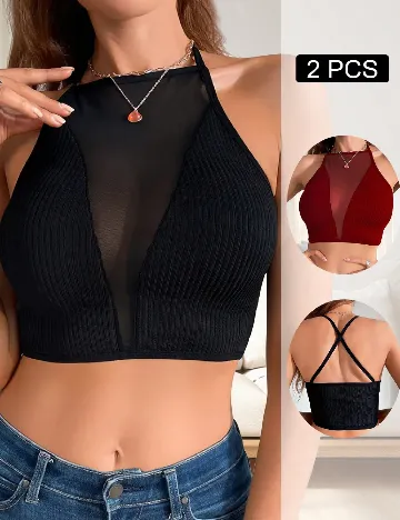 Set topuri 2 bucati SHEIN, mix culori Mix culori