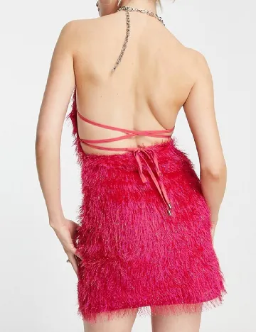Rochie scurta AmyLynn, roz Roz