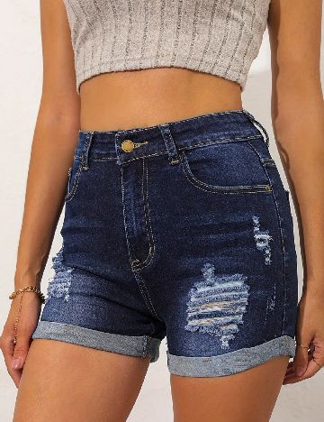 Pantaloni scurti SHEIN, albastru