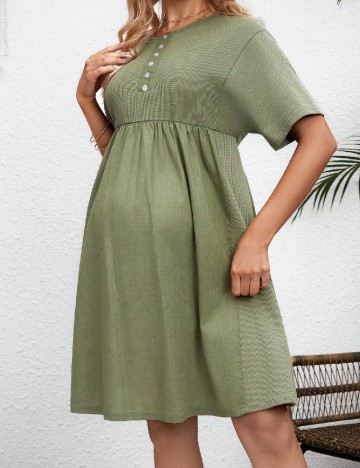 Rochie medie SHEIN Maternity, verde