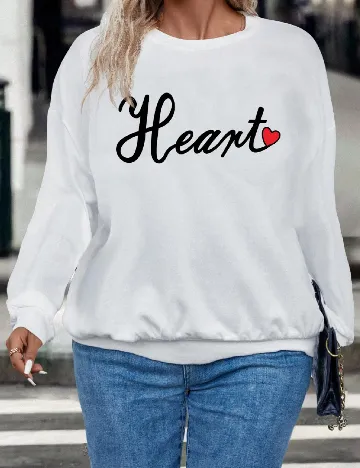 Bluza SHEIN CURVE, alb Alb