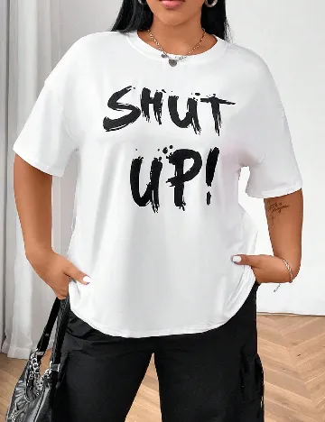 Tricou SHEIN CURVE, alb Alb