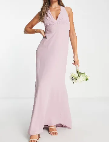 Rochie lunga TFNC London, roz Roz