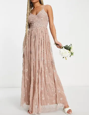 Rochie lunga Beauut, crem Crem