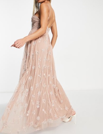 Rochie lunga Beauut, crem