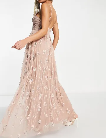 Rochie lunga Beauut, crem Crem