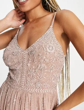 Rochie lunga Beauut, crem Crem