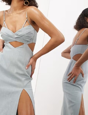 Rochie lunga ASOS, albastru