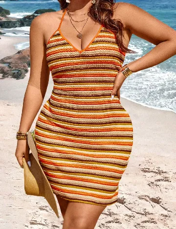 Rochie de plaja SHEIN CURVE, mix culori Mix culori