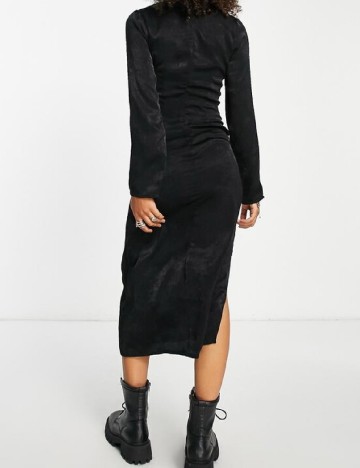 Rochie medie Violet Romance, negru