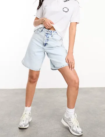 Pantaloni scurti ASOS, albastru Alb