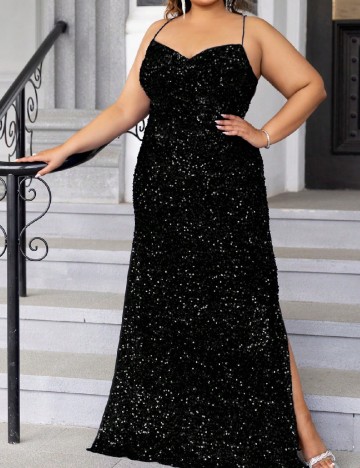 Rochie lunga SHEIN CURVE, negru