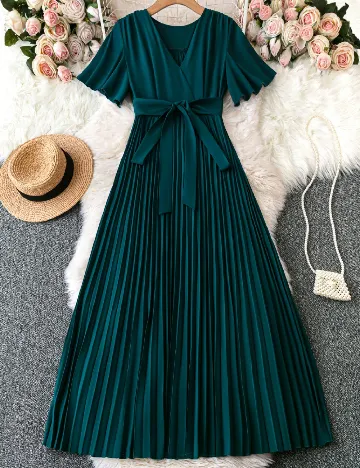 Rochie lunga SHEIN, verde Verde