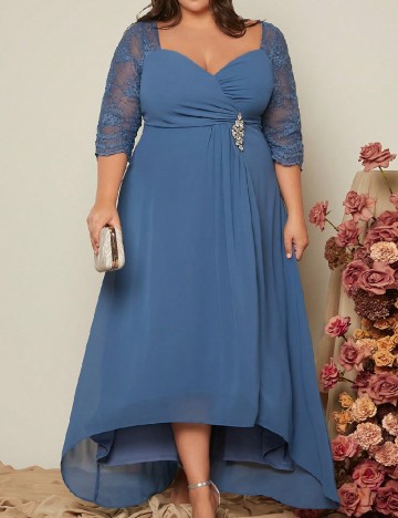 Rochie lunga SHEIN CURVE, albastru
