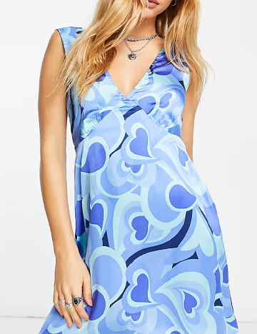Rochie scurta Violet Romance, albastru