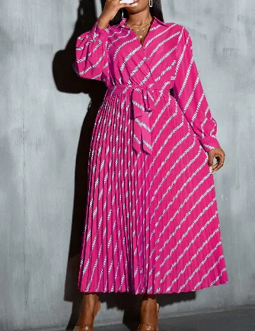 Rochie lunga SHEIN CURVE, roz Roz