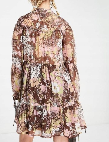 Rochie scurta Reclaimed Vintage, mix culori