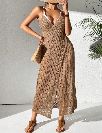 Rochie de plaja SHEIN, maro Maro