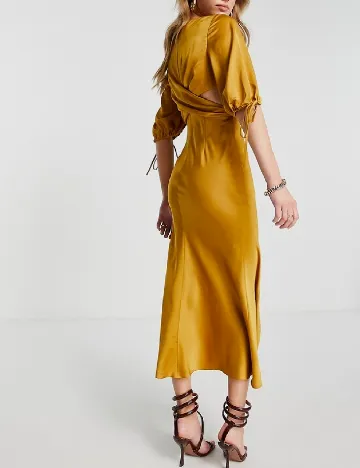Rochie medie ASOS, mustar Galben