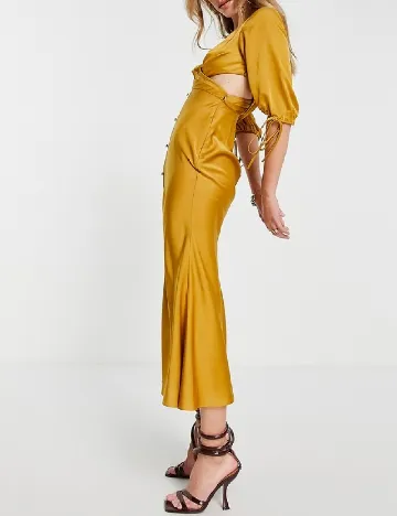 Rochie medie ASOS, mustar Galben