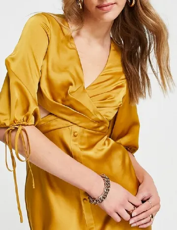 Rochie medie ASOS, mustar Galben