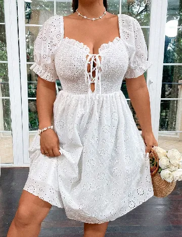 Rochie scurta SHEIN CURVE, alb Alb