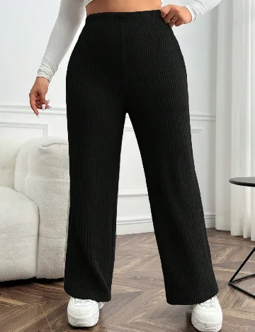 Pantaloni SHEIN CURVE, negru Negru