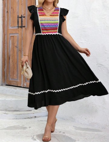 Rochie medie SHEIN CURVE, negru