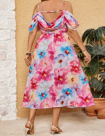 Rochie medie SHEIN CURVE, floral Floral print