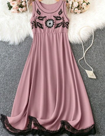 Rochie medie SHEIN CURVE, roz