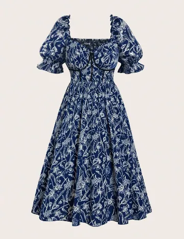 Rochie medie SHEIN CURVE, albastru Albastru