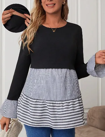 Bluza SHEIN Maternity, negru Negru