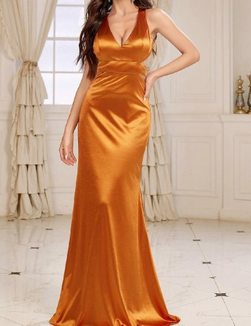 Rochie lunga SHEIN, caramiziu
