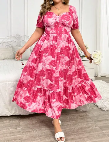 Rochie lunga SHEIN CURVE, roz Roz