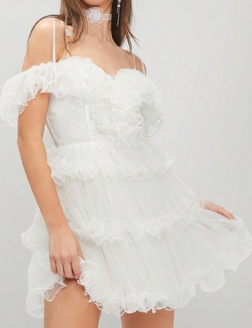 Rochie scurta SHEIN, alb
