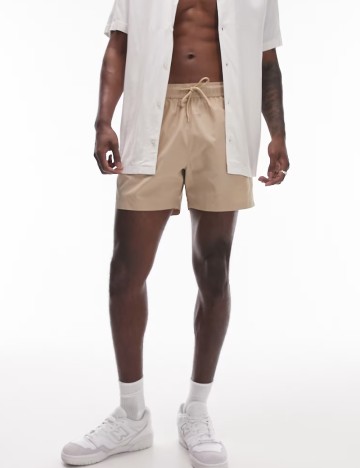 Short de baie Topman, crem