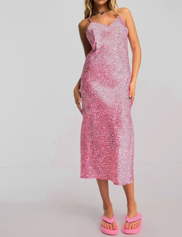 Rochie medie Heartbreak, roz