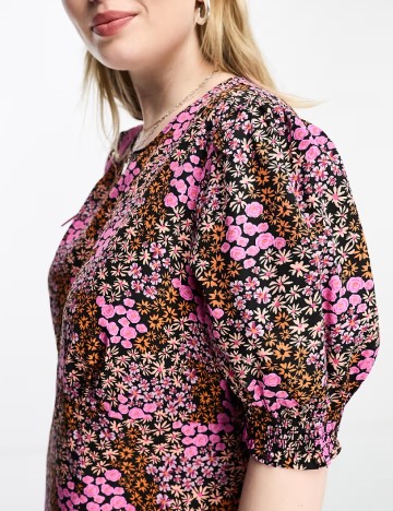 Rochie medie Simply Be Plus Size, floral print