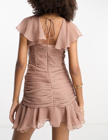 Rochie scurta ASOS, maro
